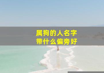 属狗的人名字带什么偏旁好