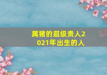 属猪的超级贵人2021年出生的人