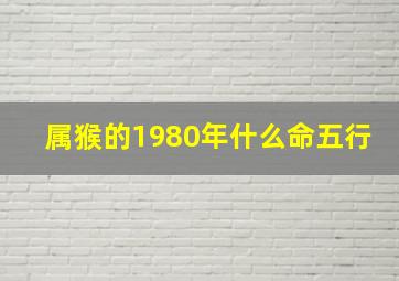 属猴的1980年什么命五行