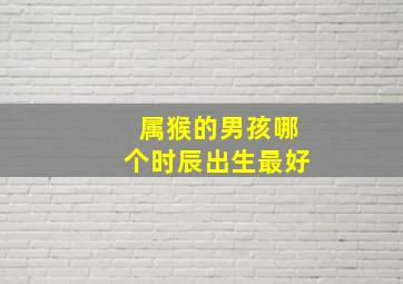 属猴的男孩哪个时辰出生最好