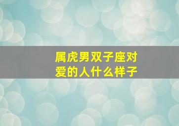 属虎男双子座对爱的人什么样子