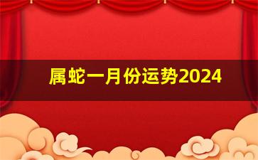 属蛇一月份运势2024