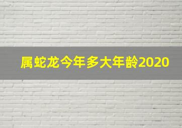 属蛇龙今年多大年龄2020