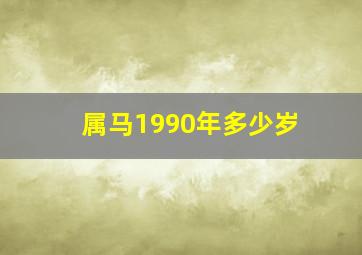 属马1990年多少岁