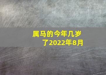 属马的今年几岁了2022年8月