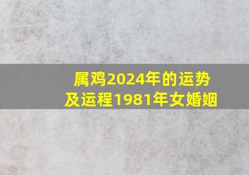 属鸡2024年的运势及运程1981年女婚姻