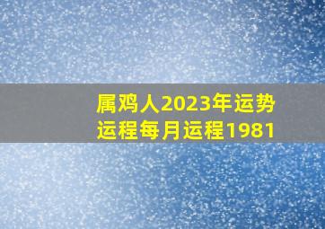 属鸡人2023年运势运程每月运程1981