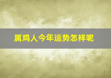 属鸡人今年运势怎样呢