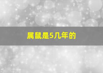 属鼠是5几年的