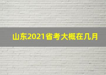 山东2021省考大概在几月