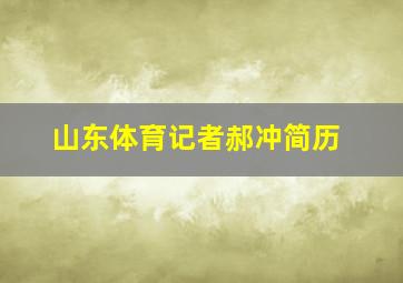 山东体育记者郝冲简历