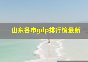 山东各市gdp排行榜最新