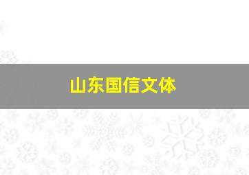 山东国信文体