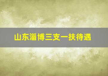 山东淄博三支一扶待遇