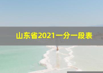 山东省2021一分一段表