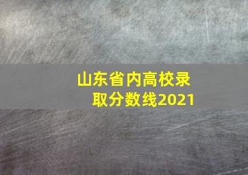 山东省内高校录取分数线2021