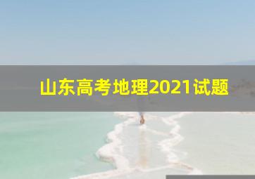 山东高考地理2021试题