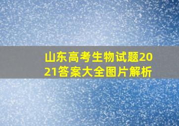 山东高考生物试题2021答案大全图片解析