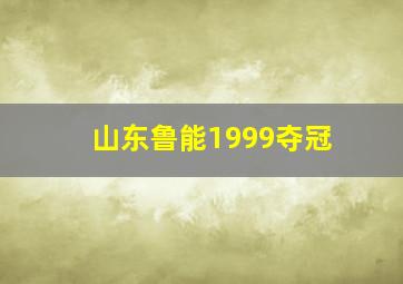 山东鲁能1999夺冠