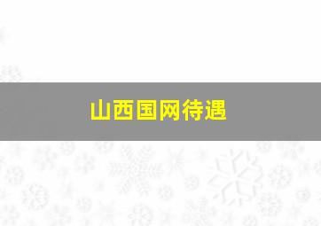 山西国网待遇