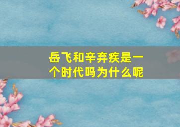 岳飞和辛弃疾是一个时代吗为什么呢