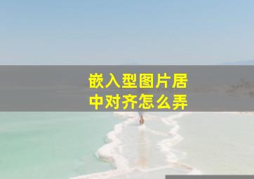 嵌入型图片居中对齐怎么弄