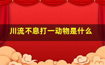 川流不息打一动物是什么