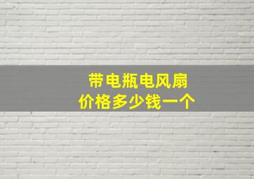 带电瓶电风扇价格多少钱一个