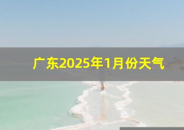 广东2025年1月份天气