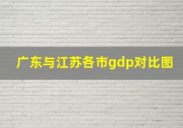 广东与江苏各市gdp对比图