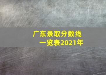 广东录取分数线一览表2021年