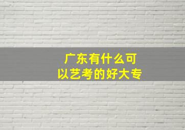 广东有什么可以艺考的好大专