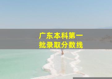 广东本科第一批录取分数线