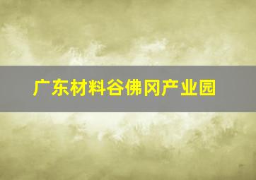 广东材料谷佛冈产业园