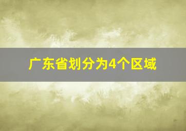 广东省划分为4个区域