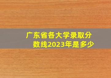 广东省各大学录取分数线2023年是多少