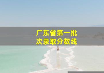 广东省第一批次录取分数线