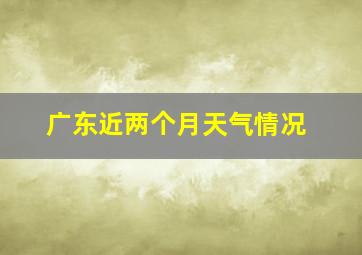 广东近两个月天气情况