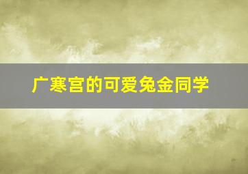 广寒宫的可爱兔金同学