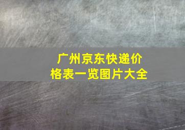 广州京东快递价格表一览图片大全