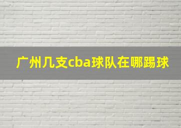 广州几支cba球队在哪踢球