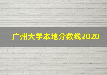 广州大学本地分数线2020