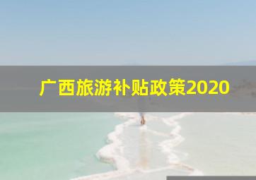 广西旅游补贴政策2020