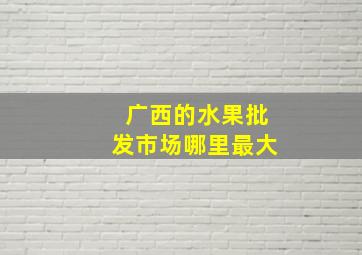 广西的水果批发市场哪里最大