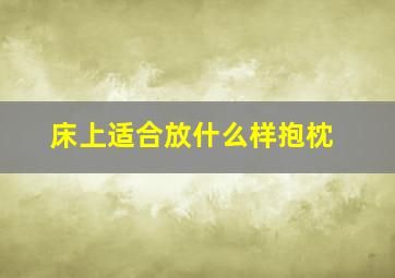 床上适合放什么样抱枕