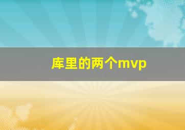 库里的两个mvp