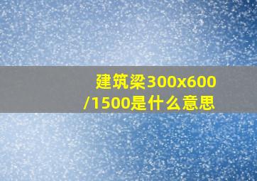 建筑梁300x600/1500是什么意思