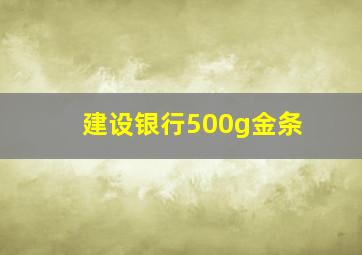 建设银行500g金条