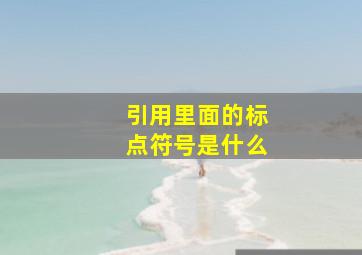 引用里面的标点符号是什么