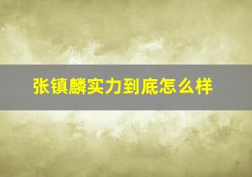 张镇麟实力到底怎么样